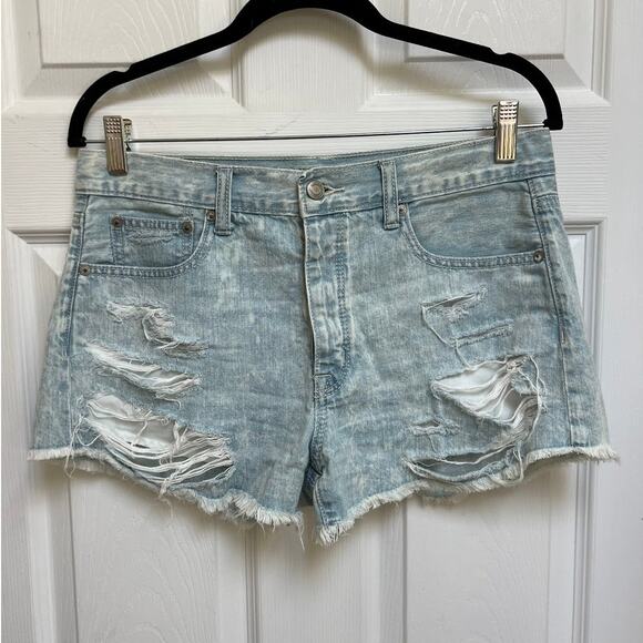 American Eagle Outfitters Washed Out Jean Denim Shorts - Picture 1 of 9
